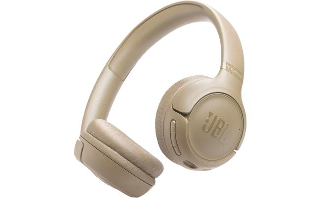 JBL Tune 530 BT Wireless On-Ear Headphones with JBL Pure Bass Sound, Bluetooth 6.0, Foldable Design and 76-Hour Battery Life, Google Fast Pair/Microsoft Swift Pair, Beige